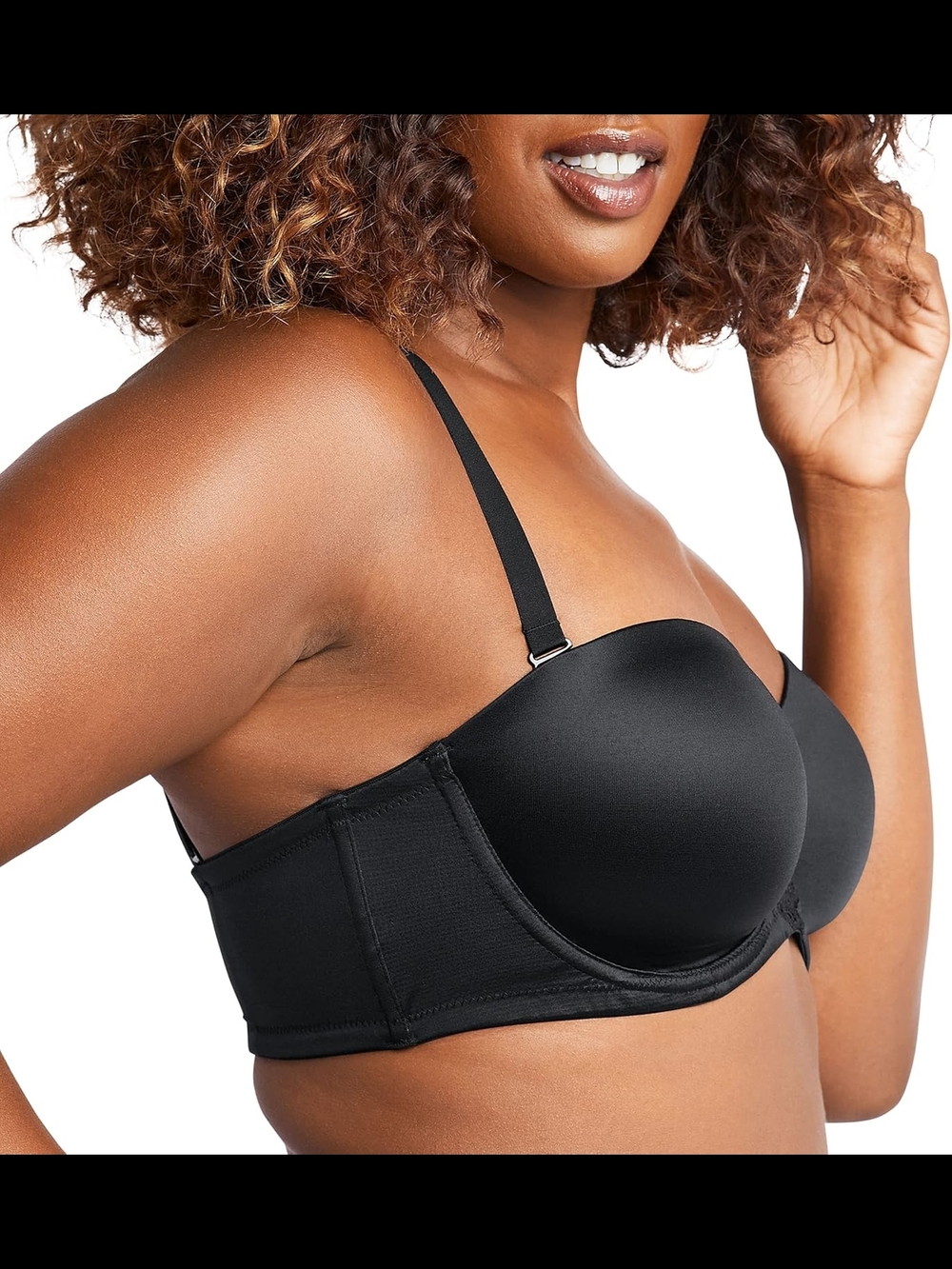 Bali Black Convertible Strapless T-Shirt Bra